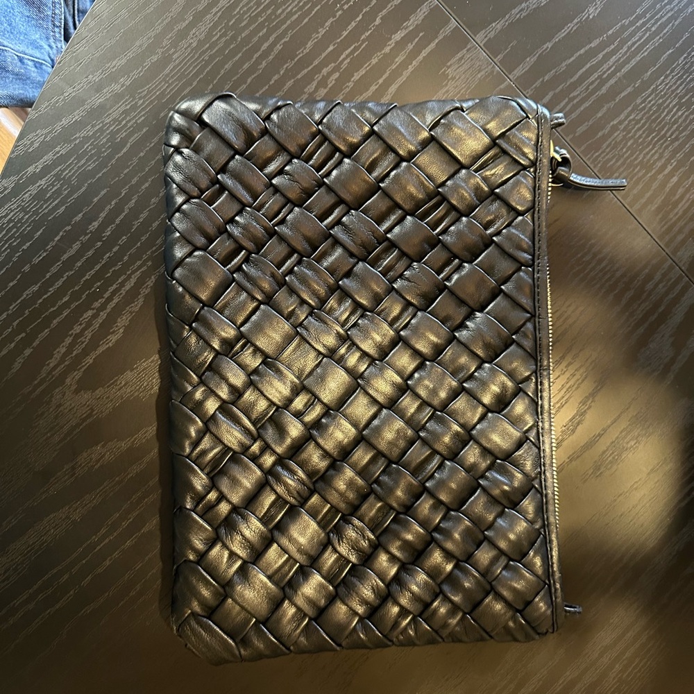 Clare V Black Woven Clutch